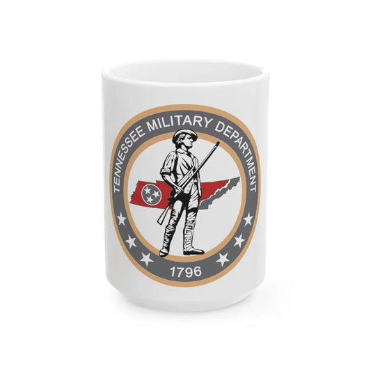 Tennessee Military Department Seal - White Coffee Mug 15oz - Go Mug Yourself