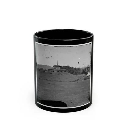 Tennessee River.  Blockhouse On The Bank (U.S. Civil War) Black Coffee Mug 11oz - Go Mug Yourself