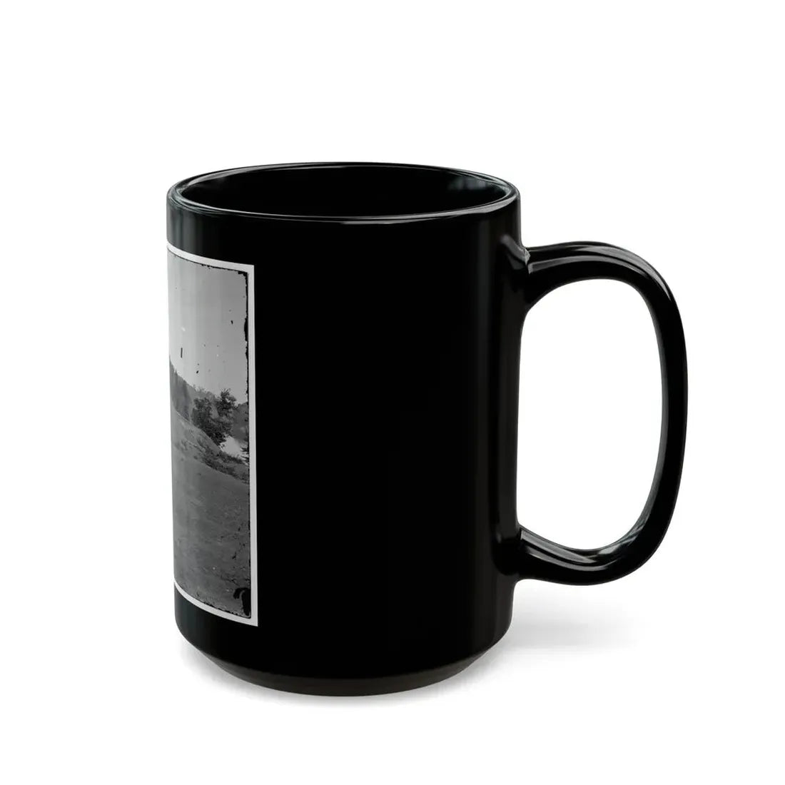 Tennessee River.  Blockhouse On The Bank (U.S. Civil War) Black Coffee Mug - Go Mug Yourself
