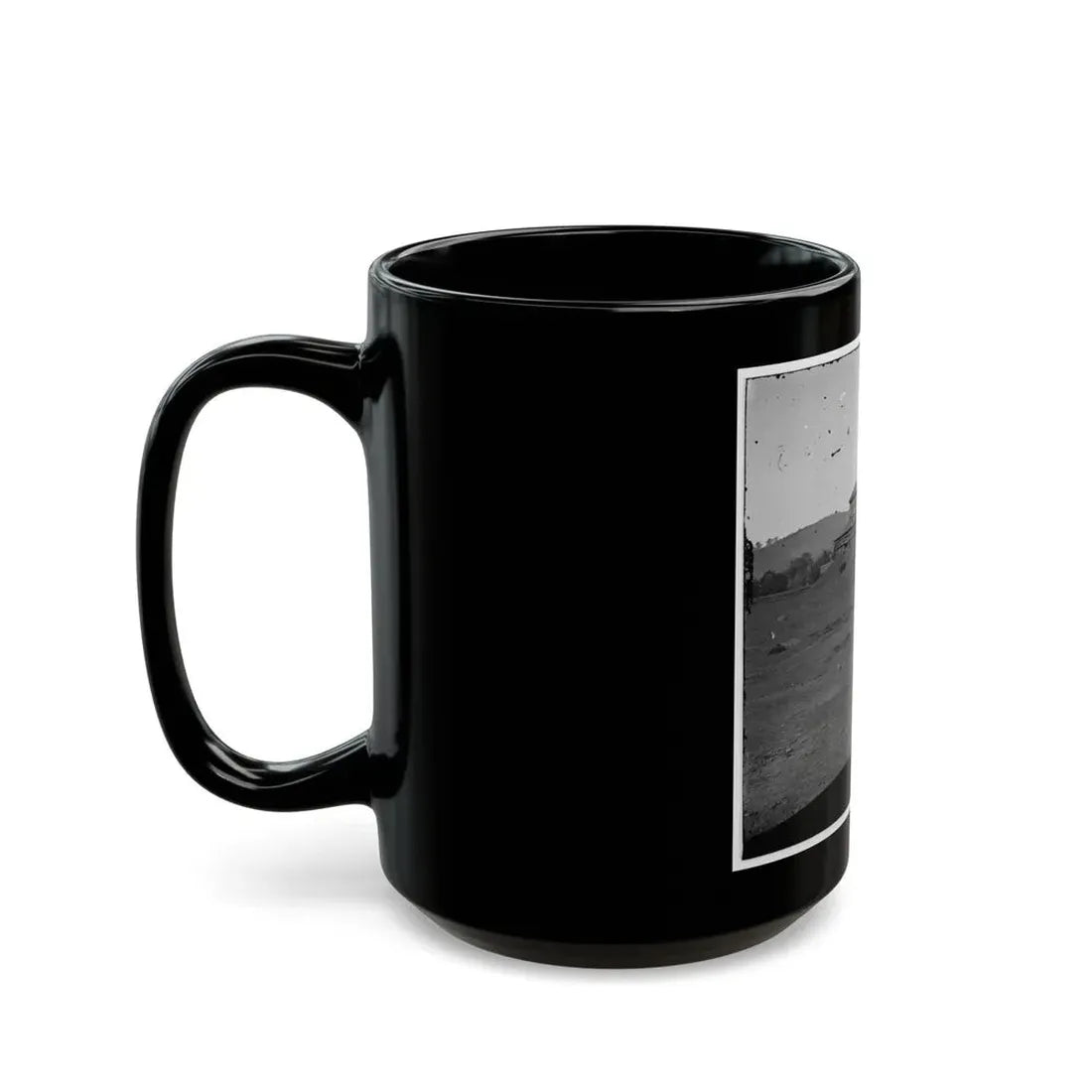 Tennessee River.  Blockhouse On The Bank (U.S. Civil War) Black Coffee Mug - Go Mug Yourself