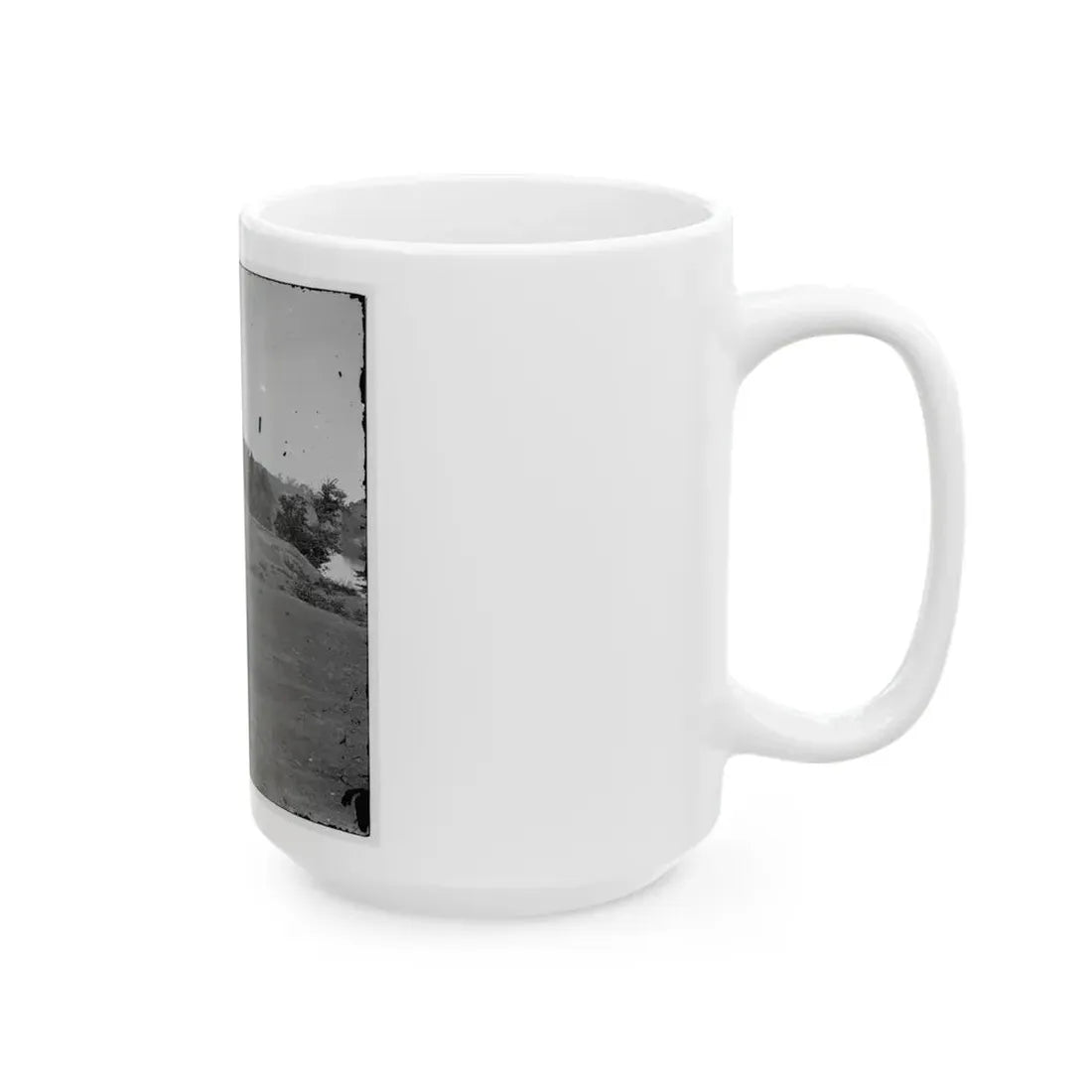 Tennessee River.  Blockhouse On The Bank (U.S. Civil War) White Coffee Mug - Go Mug Yourself