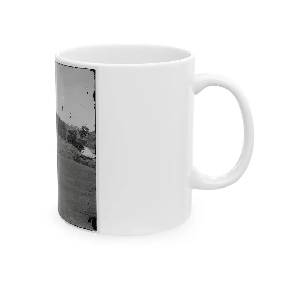 Tennessee River.  Blockhouse On The Bank (U.S. Civil War) White Coffee Mug - Go Mug Yourself