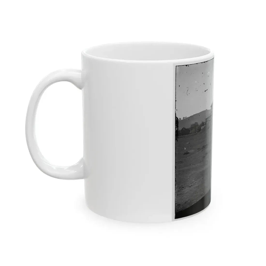 Tennessee River.  Blockhouse On The Bank (U.S. Civil War) White Coffee Mug - Go Mug Yourself