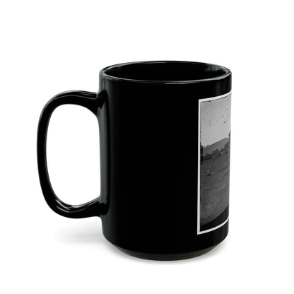 Tennessee River. Blockhouse On The Bank (U.S. Civil War) Black Coffee Mug-Go Mug Yourself