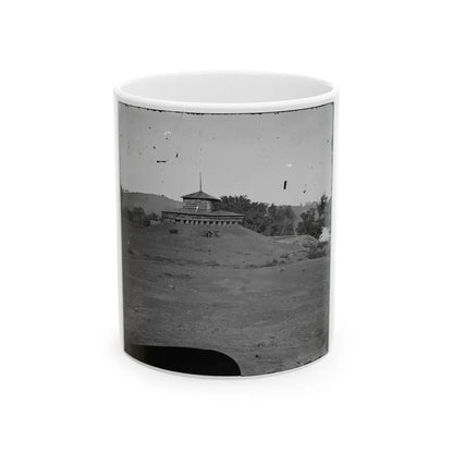 Tennessee River. Blockhouse On The Bank (U.S. Civil War) White Coffee Mug-11oz-Go Mug Yourself