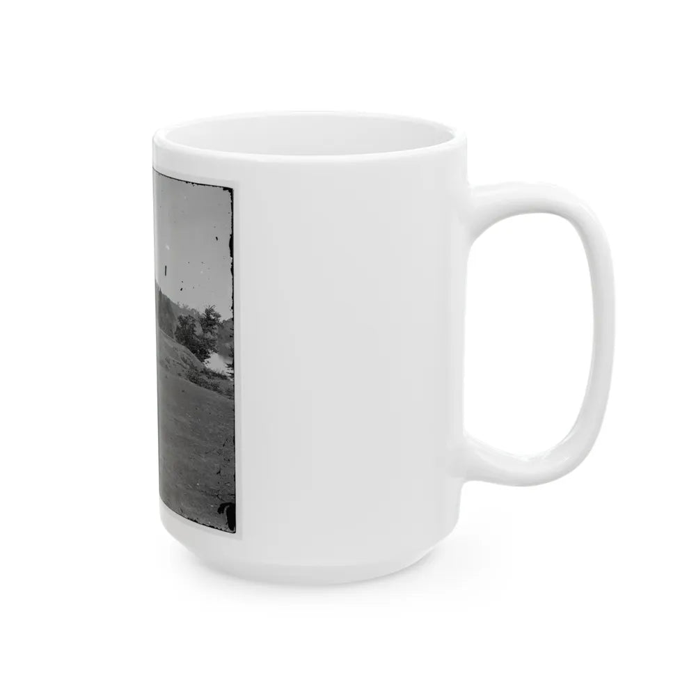 Tennessee River. Blockhouse On The Bank (U.S. Civil War) White Coffee Mug-Go Mug Yourself