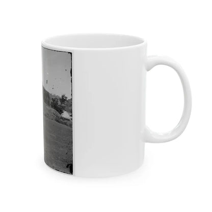 Tennessee River. Blockhouse On The Bank (U.S. Civil War) White Coffee Mug-Go Mug Yourself