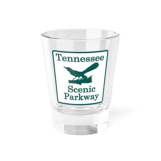 Tennessee Scenic Parkway (Tennessee) (Road Sign) Shot Glass 1.5oz 1.5oz - Go Mug Yourself