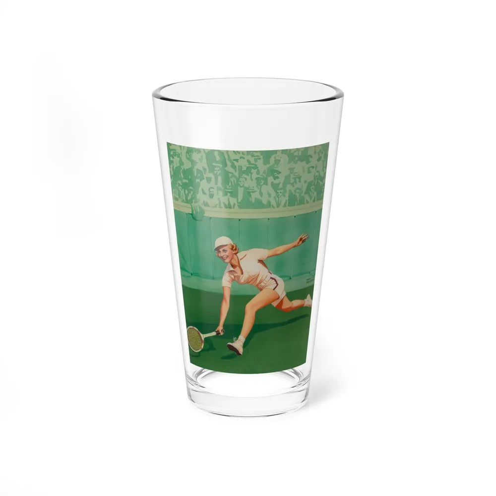 Tennis Player, Liberty magazine cover (Magazine Illustration) Pint Glass 16oz-16oz-Go Mug Yourself