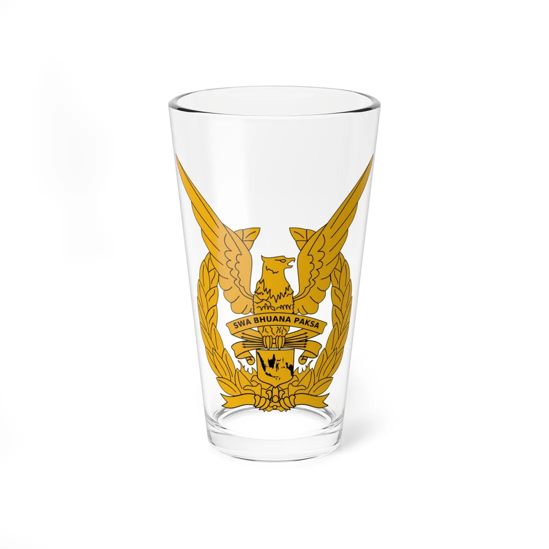Tentara Nasional Indonesia Angkatan Udara insignia (Indonesia) (Coat of Arms) Pint Glass 16oz 16oz - Go Mug Yourself