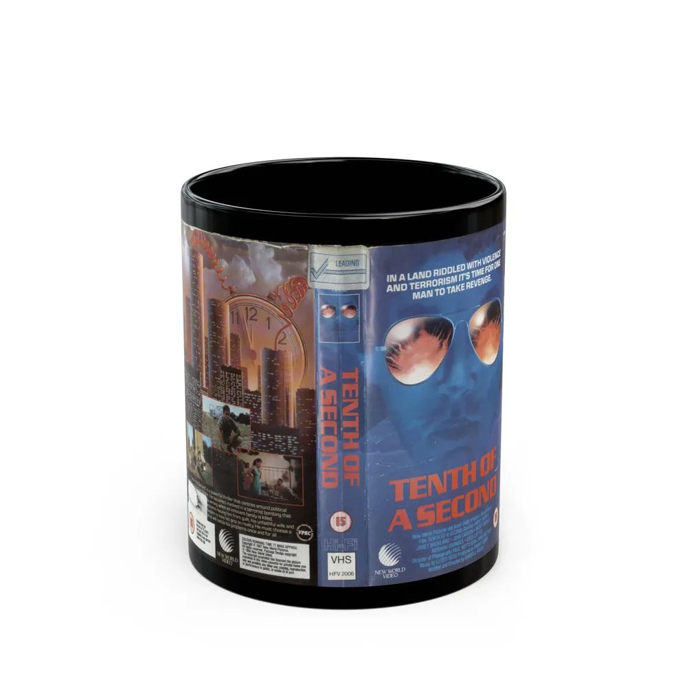 TENTH OF A SECOND (VHS COVER) - Black Coffee Mug-11oz-Go Mug Yourself