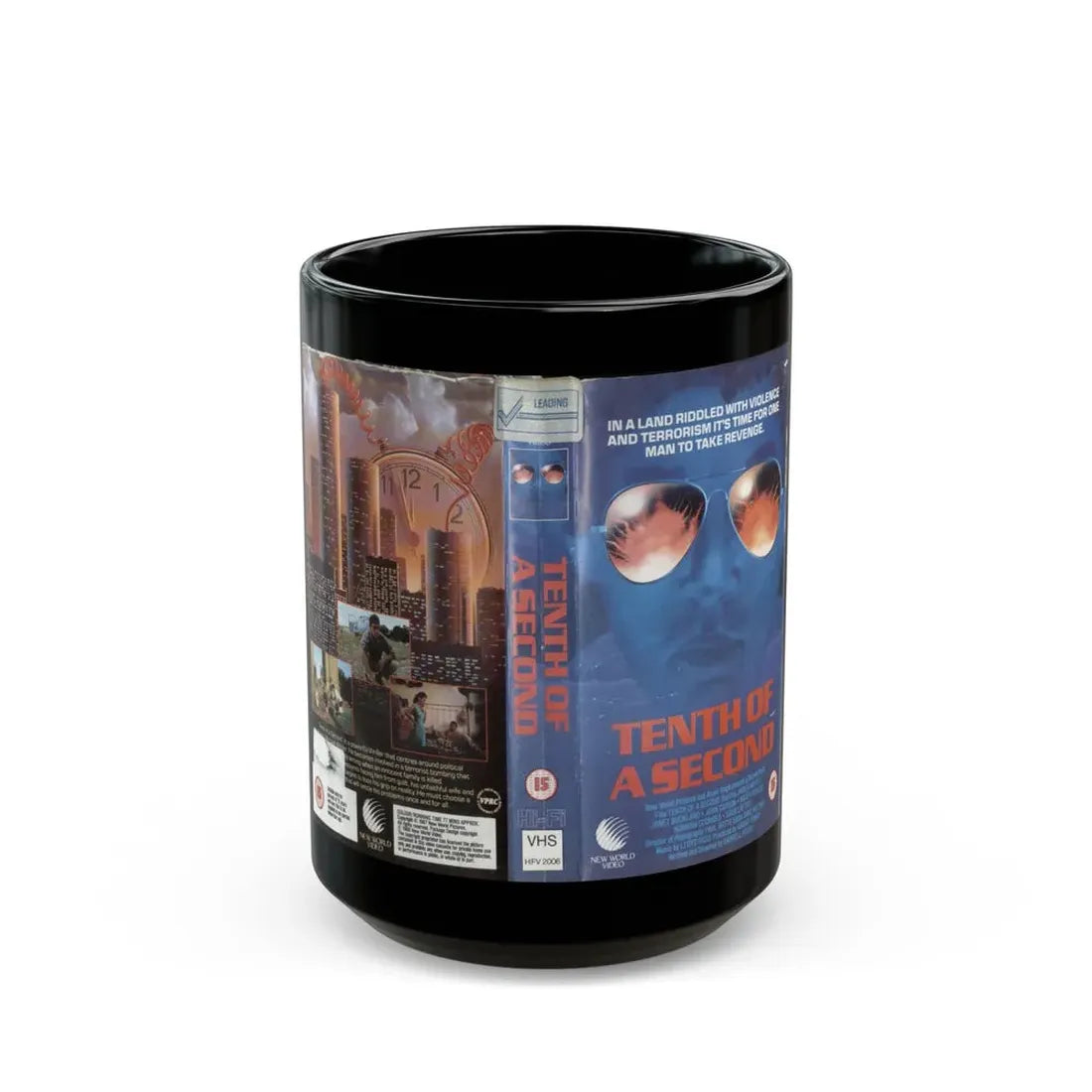 TENTH OF A SECOND (VHS COVER) - Black Coffee Mug 15oz - Go Mug Yourself