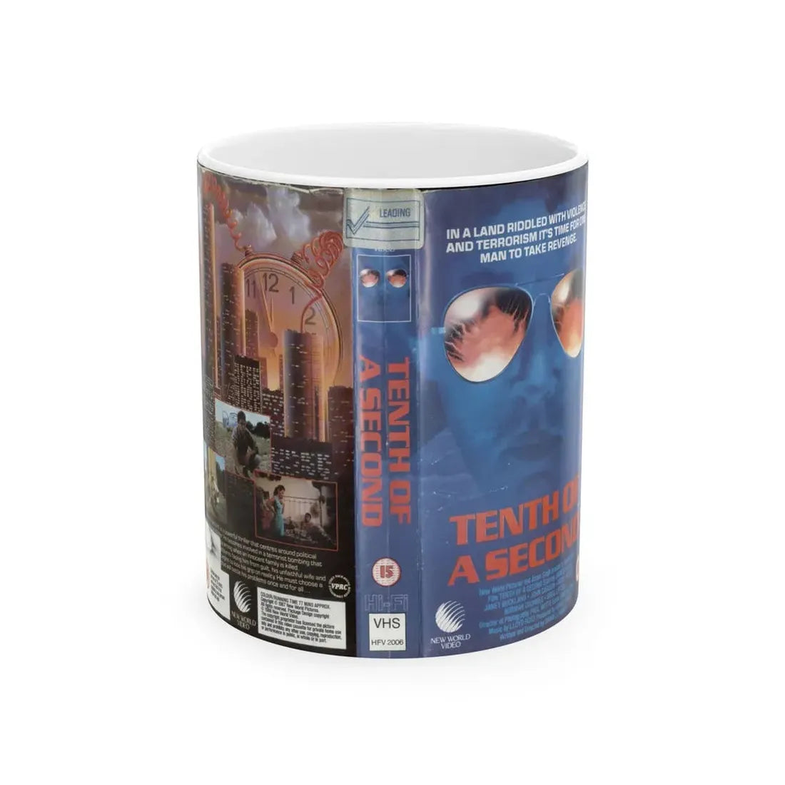 TENTH OF A SECOND (VHS COVER) - White Coffee Mug 11oz - Go Mug Yourself
