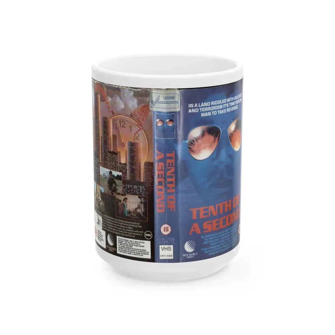TENTH OF A SECOND (VHS COVER) - White Coffee Mug 15oz - Go Mug Yourself