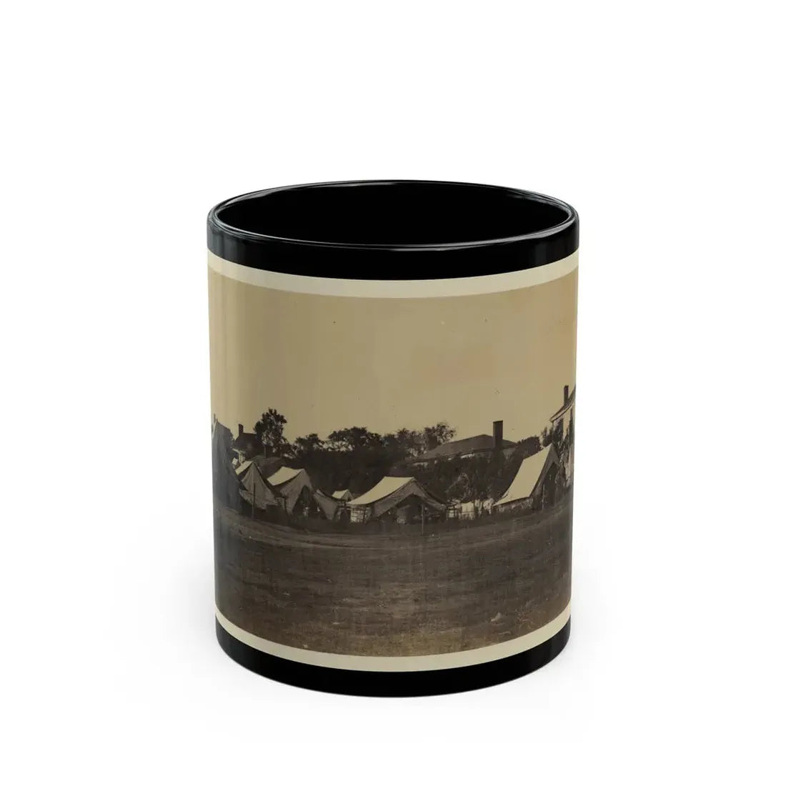 Tents, Possibly Used By Workers At Giesboro Cavalry Depot (U.S. Civil War) Black Coffee Mug 11oz - Go Mug Yourself