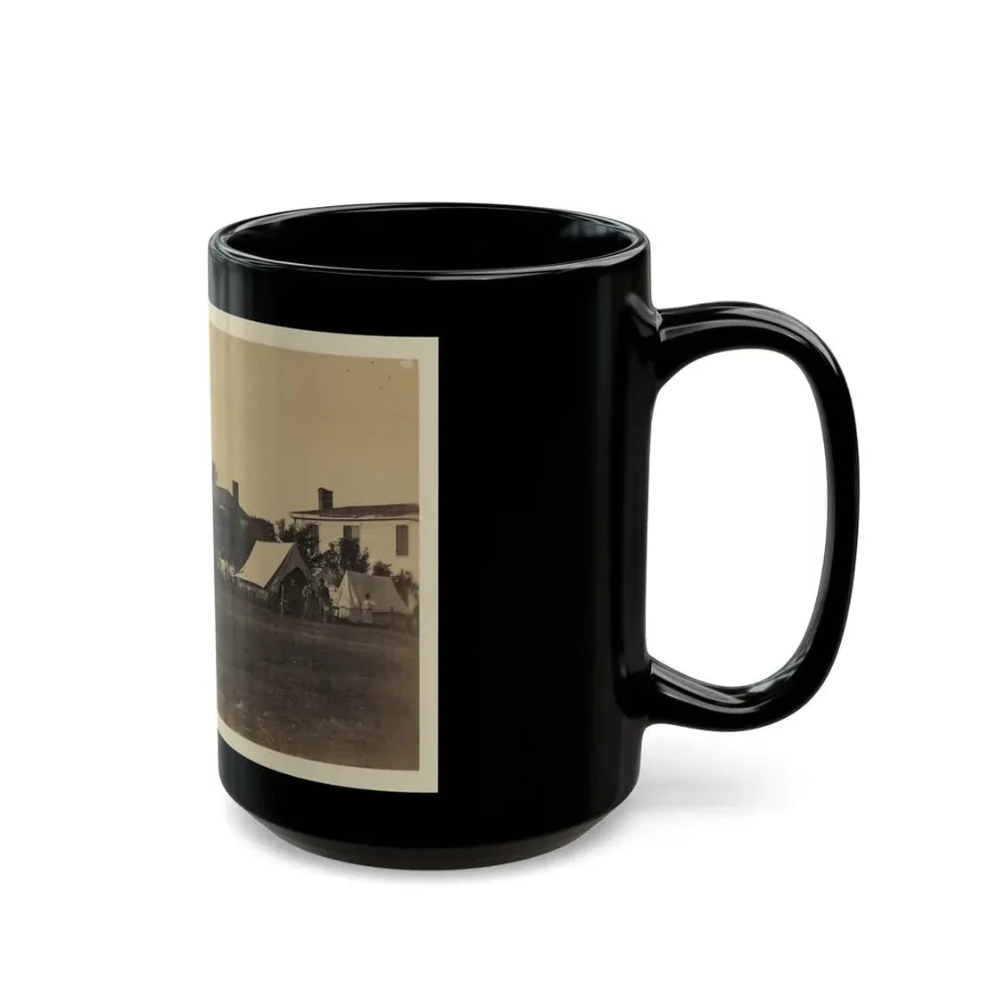 Tents, Possibly Used By Workers At Giesboro Cavalry Depot (U.S. Civil War) Black Coffee Mug - Go Mug Yourself