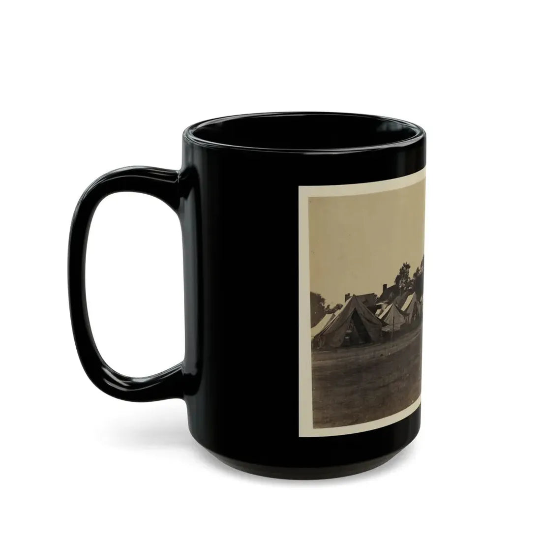 Tents, Possibly Used By Workers At Giesboro Cavalry Depot (U.S. Civil War) Black Coffee Mug - Go Mug Yourself