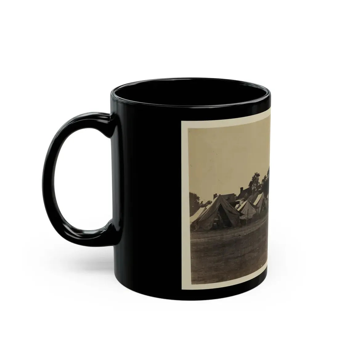 Tents, Possibly Used By Workers At Giesboro Cavalry Depot (U.S. Civil War) Black Coffee Mug - Go Mug Yourself
