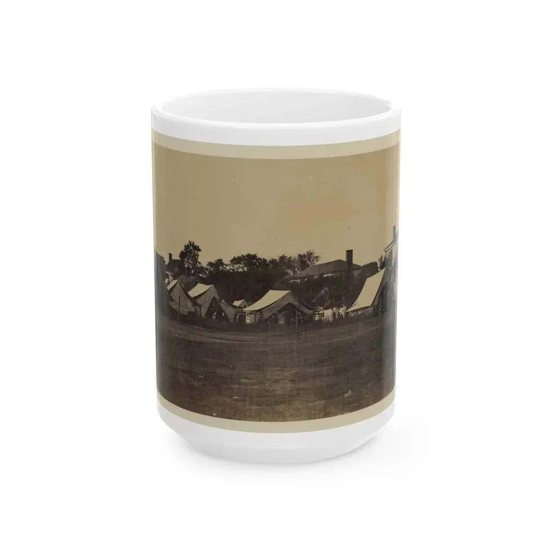 Tents, Possibly Used By Workers At Giesboro Cavalry Depot (U.S. Civil War) White Coffee Mug 15oz - Go Mug Yourself