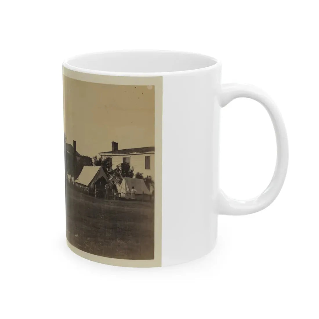 Tents, Possibly Used By Workers At Giesboro Cavalry Depot (U.S. Civil War) White Coffee Mug - Go Mug Yourself