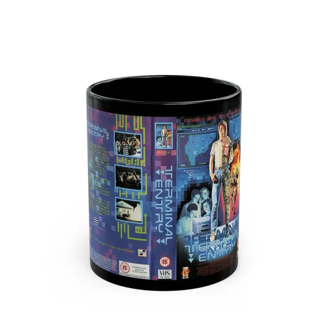 TERMINAL ENTRY (VHS COVER) - Black Coffee Mug 11oz - Go Mug Yourself