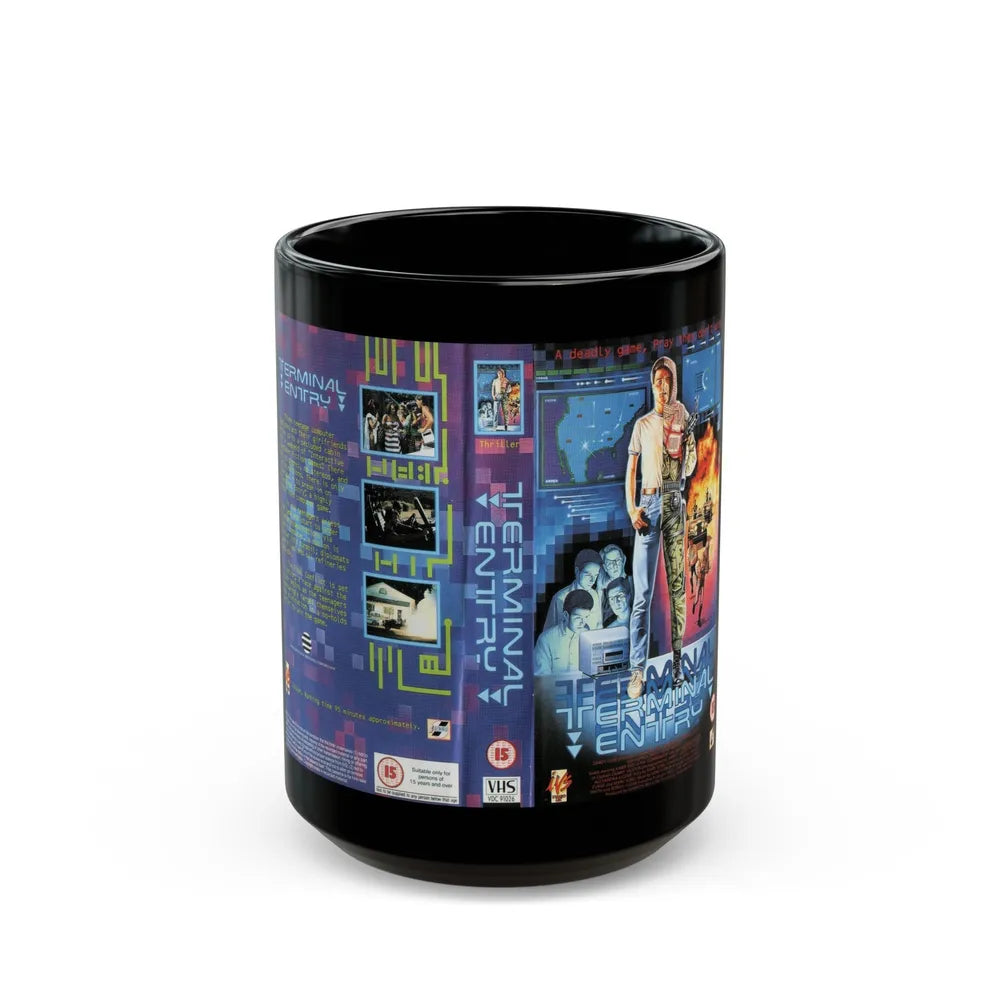 TERMINAL ENTRY (VHS COVER) - Black Coffee Mug-15oz-Go Mug Yourself