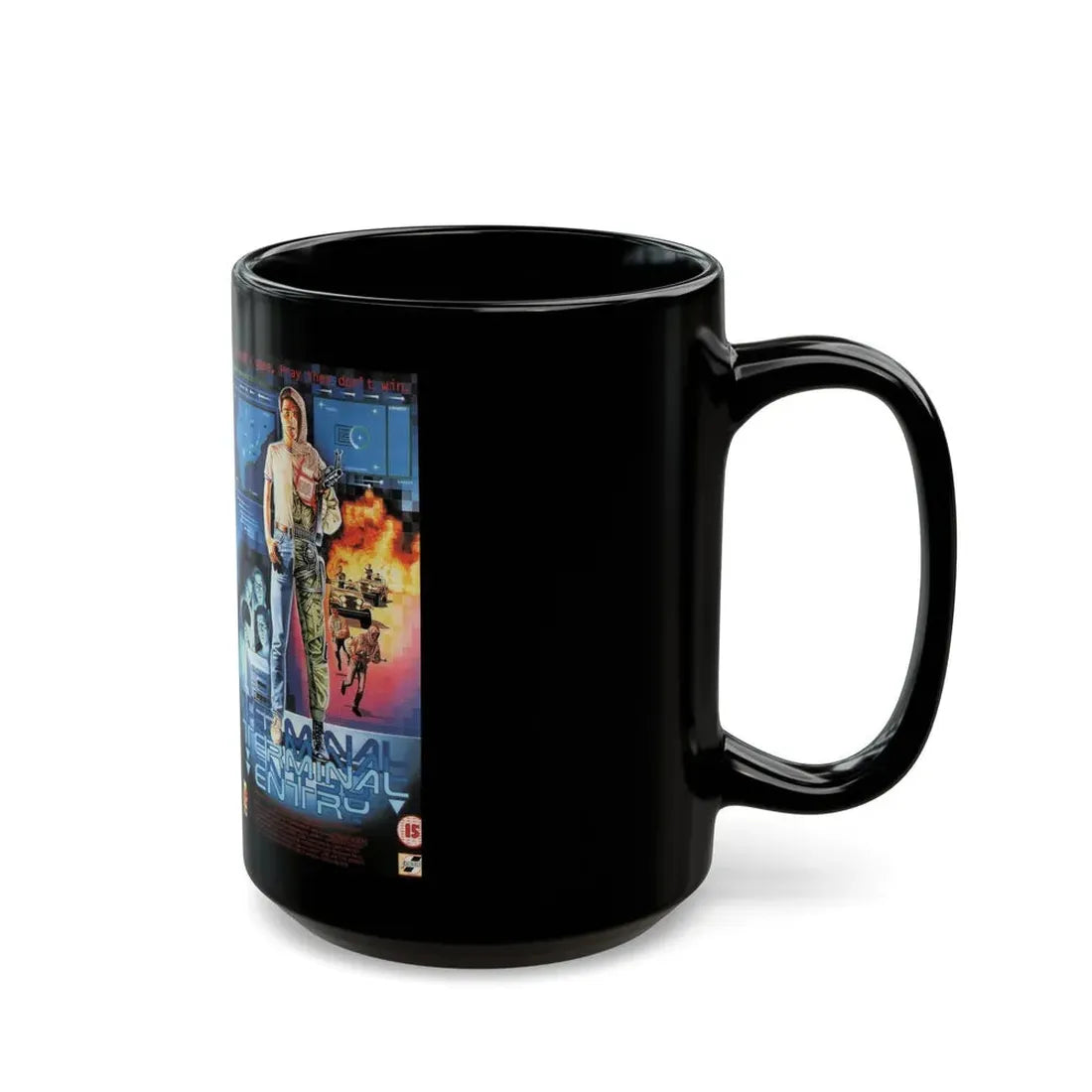 TERMINAL ENTRY (VHS COVER) - Black Coffee Mug - Go Mug Yourself