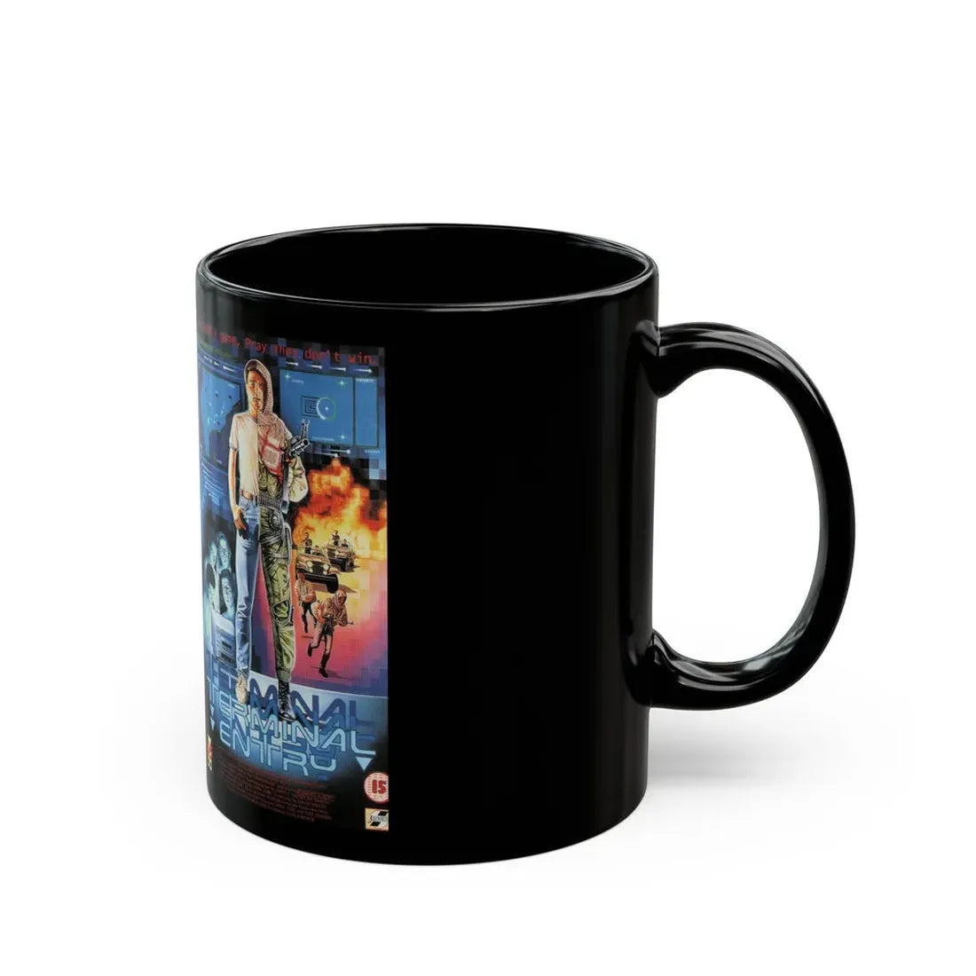 TERMINAL ENTRY (VHS COVER) - Black Coffee Mug - Go Mug Yourself