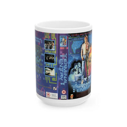 TERMINAL ENTRY (VHS COVER) - White Coffee Mug-15oz-Go Mug Yourself