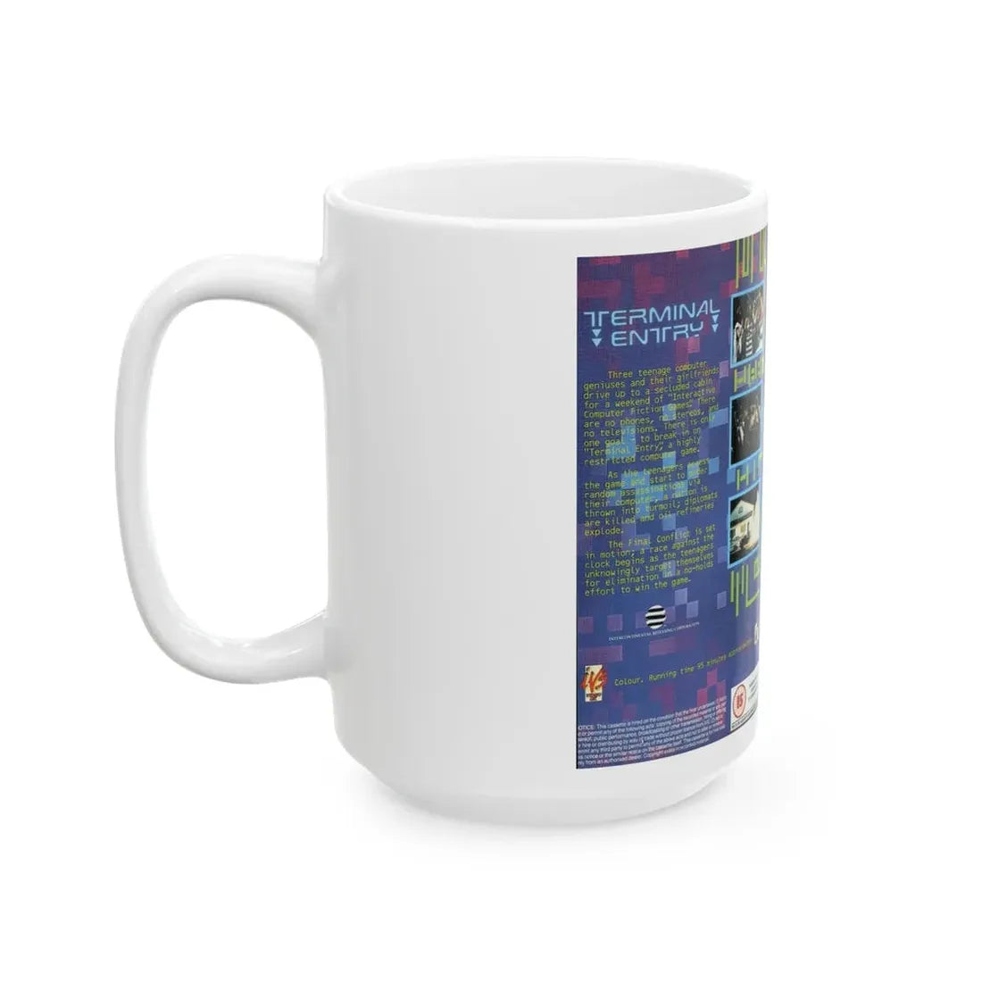 TERMINAL ENTRY (VHS COVER) - White Coffee Mug - Go Mug Yourself