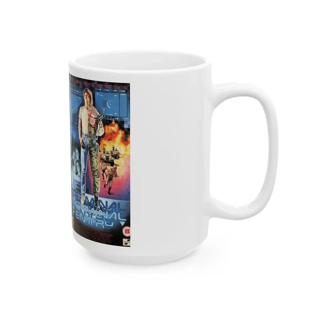 TERMINAL ENTRY (VHS COVER) - White Coffee Mug - Go Mug Yourself