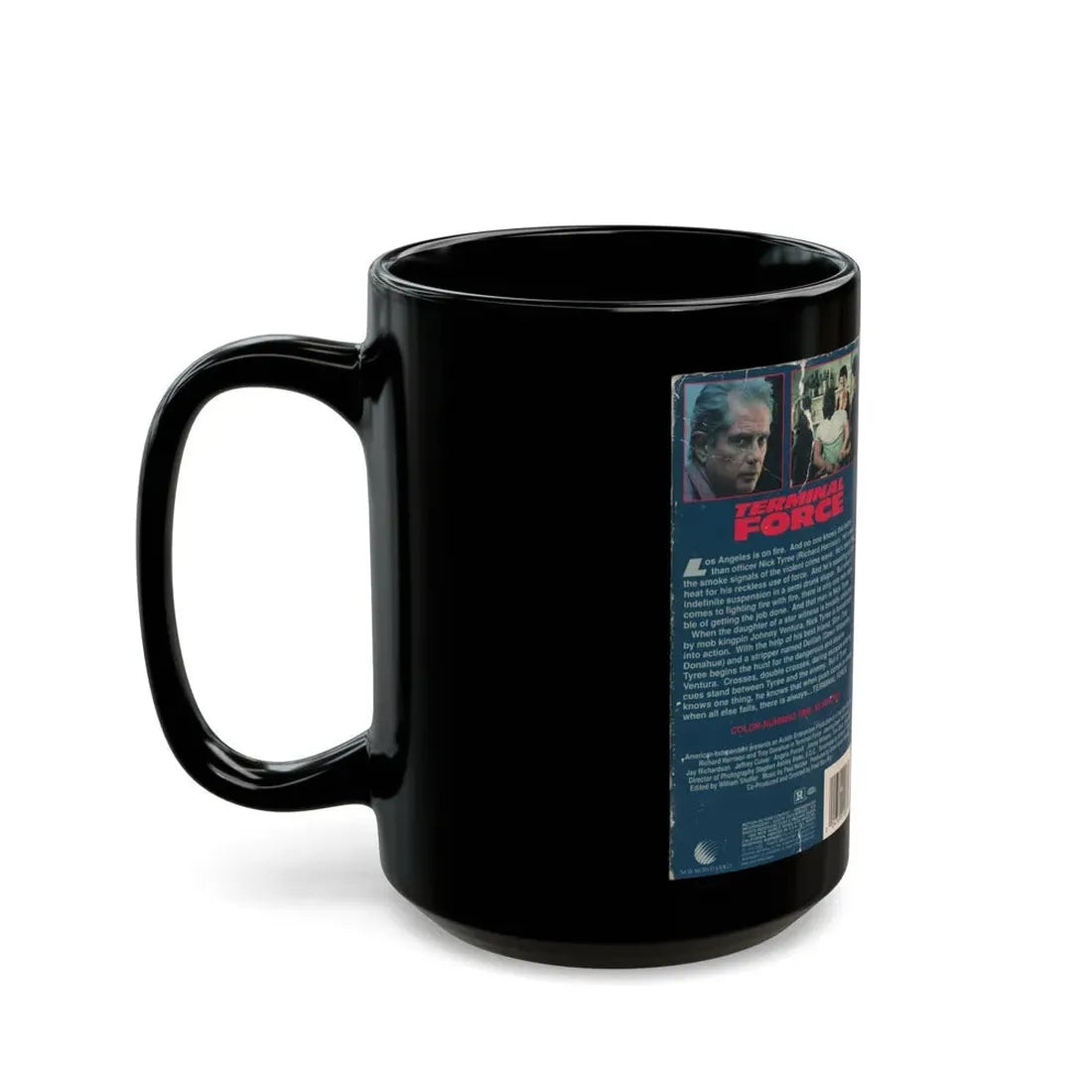 TERMINAL FORCE (VHS COVER) - Black Coffee Mug - Go Mug Yourself
