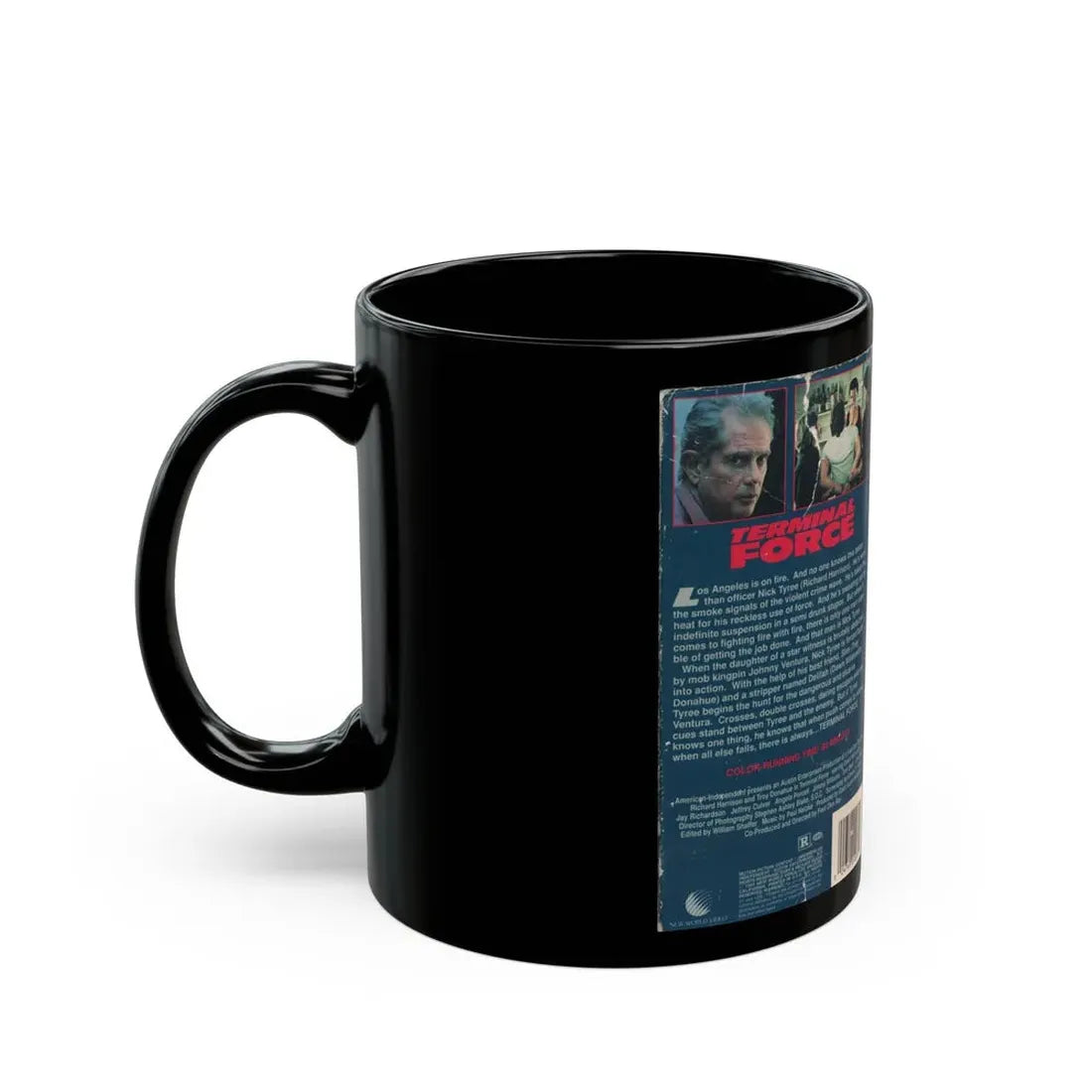 TERMINAL FORCE (VHS COVER) - Black Coffee Mug - Go Mug Yourself
