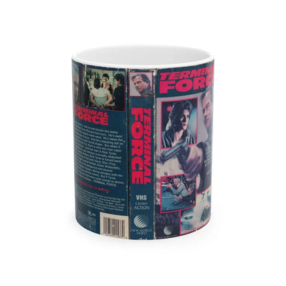 TERMINAL FORCE (VHS COVER) - White Coffee Mug-11oz-Go Mug Yourself