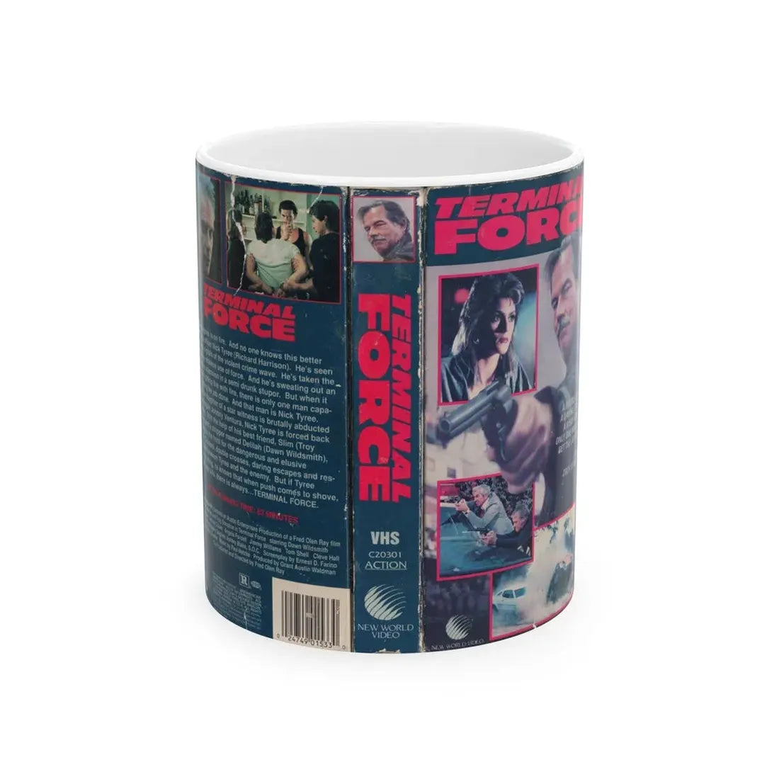 TERMINAL FORCE (VHS COVER) - White Coffee Mug 11oz - Go Mug Yourself