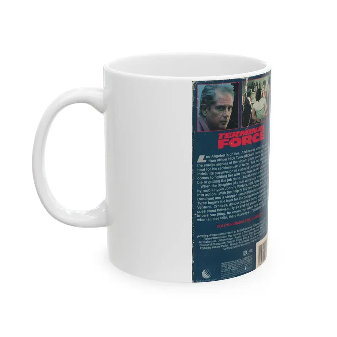 TERMINAL FORCE (VHS COVER) - White Coffee Mug - Go Mug Yourself
