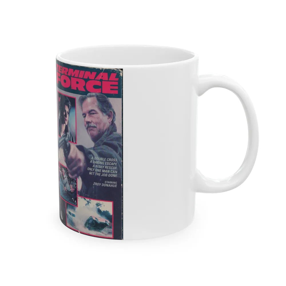 TERMINAL FORCE (VHS COVER) - White Coffee Mug-Go Mug Yourself