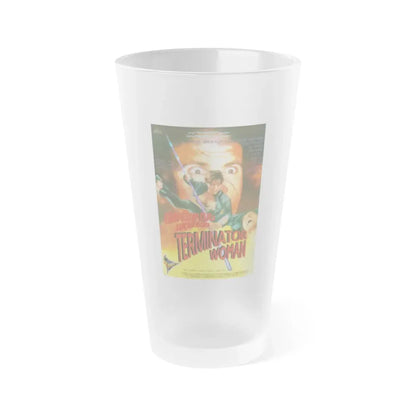 TERMINATOR WOMAN 1993 Movie Poster - Frosted Pint Glass 16oz Default Title - Go Mug Yourself