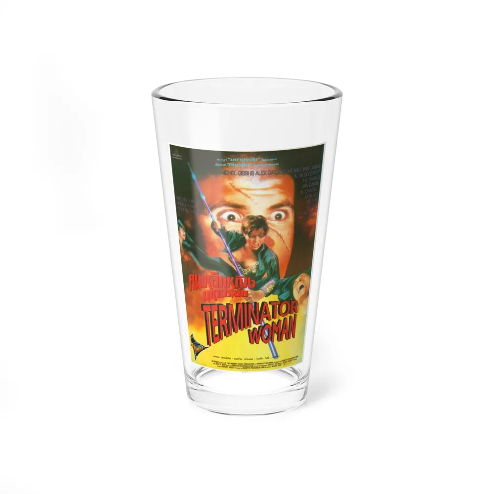 TERMINATOR WOMAN 1993 Movie Poster - Pint Glass 16oz-16oz-Go Mug Yourself