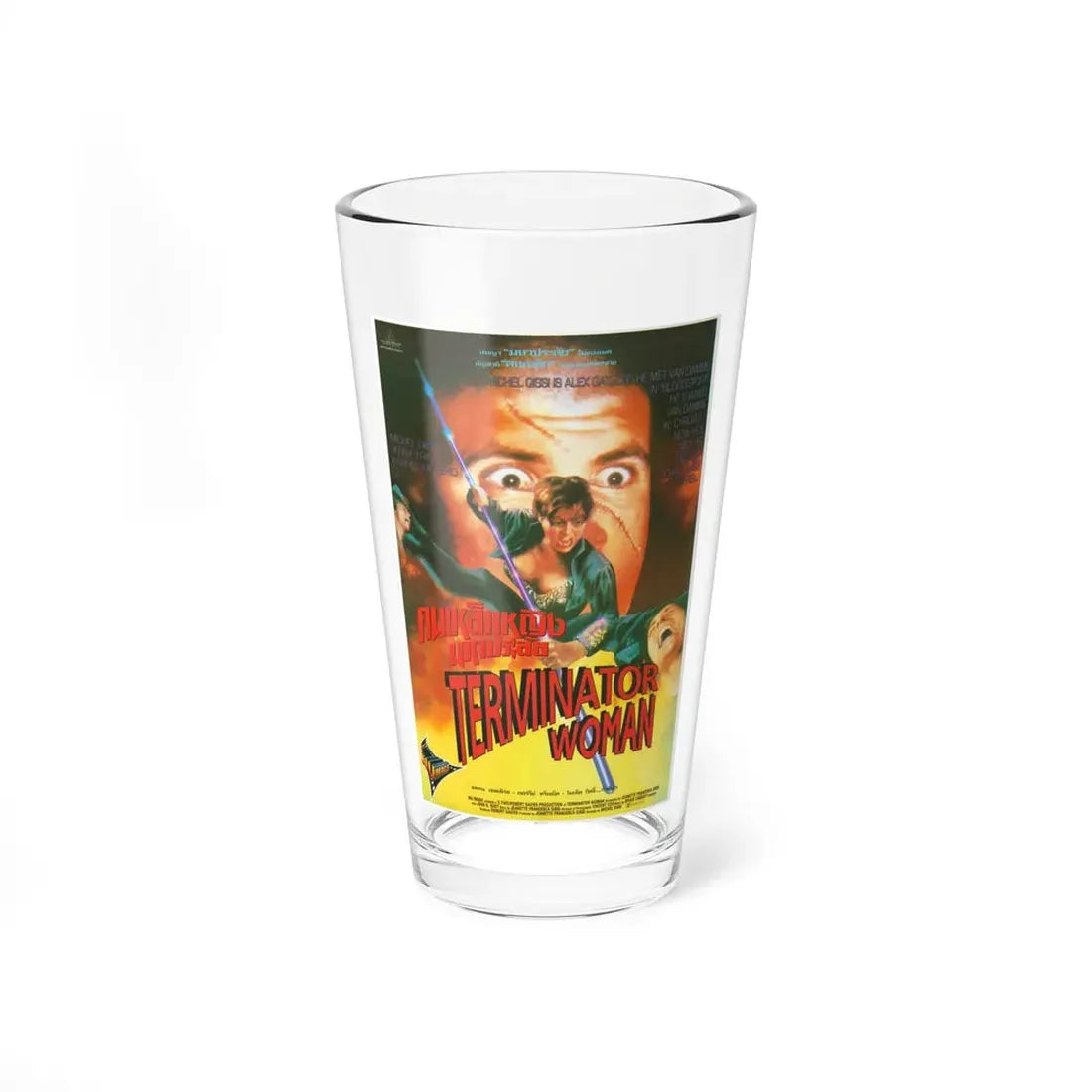TERMINATOR WOMAN 1993 Movie Poster - Pint Glass 16oz 16oz - Go Mug Yourself