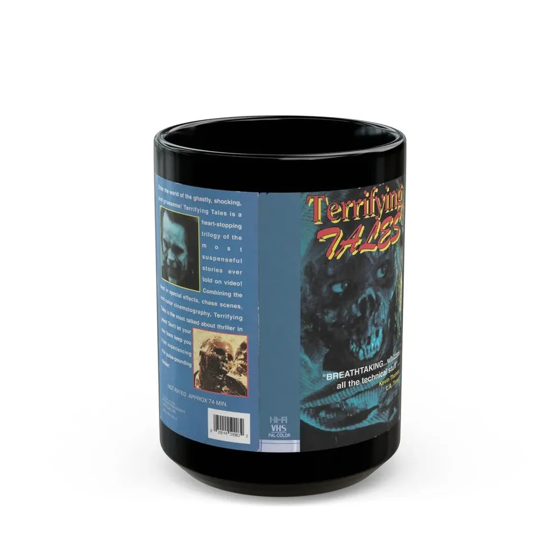 TERRIFYING TALES (VHS COVER) - Black Coffee Mug 15oz - Go Mug Yourself