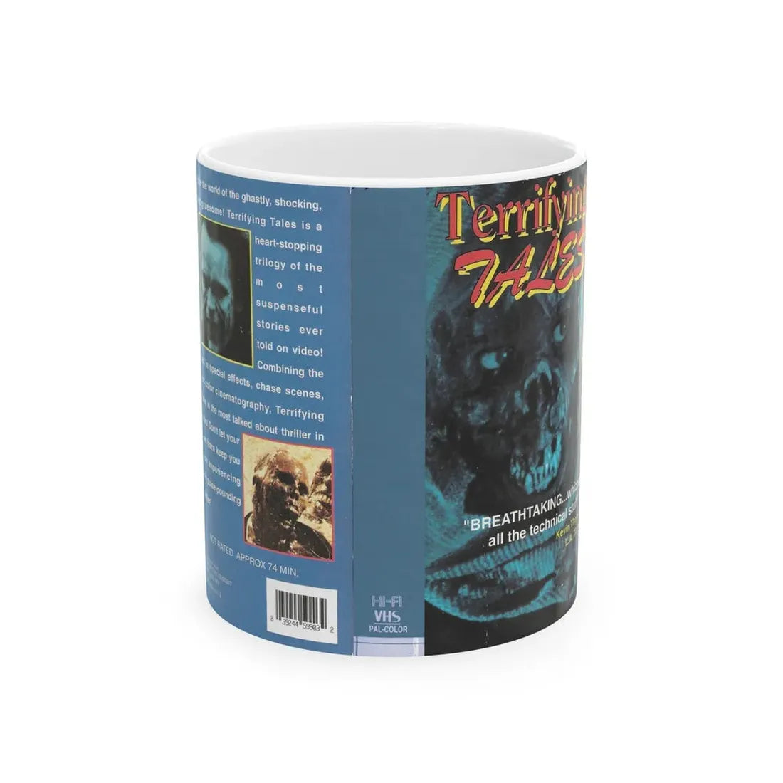 TERRIFYING TALES (VHS COVER) - White Coffee Mug 11oz - Go Mug Yourself