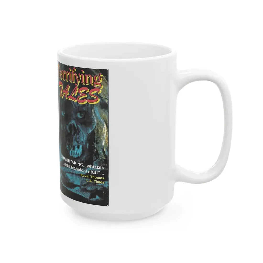 TERRIFYING TALES (VHS COVER) - White Coffee Mug - Go Mug Yourself
