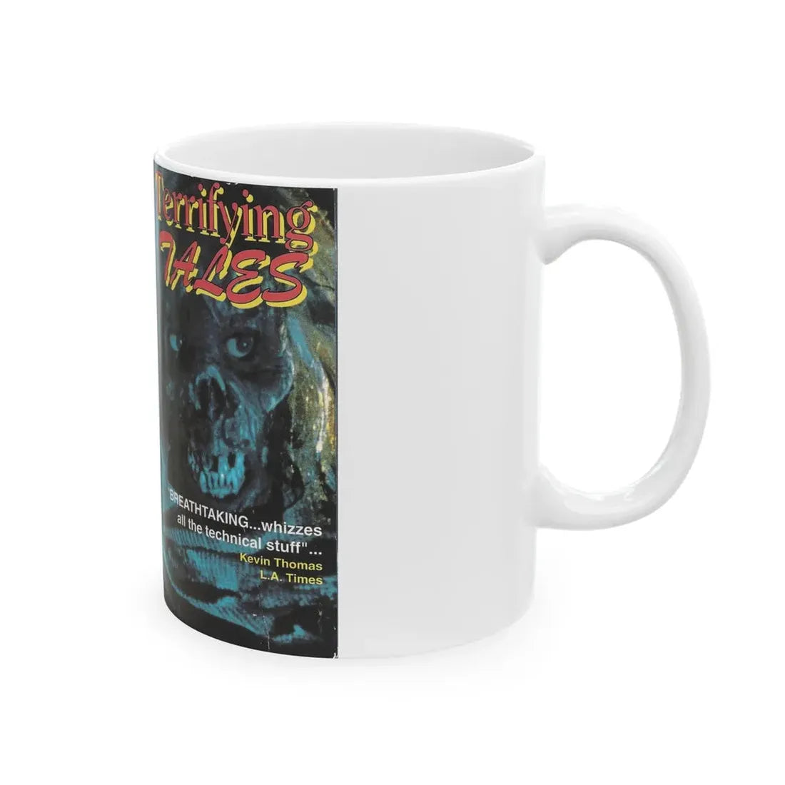 TERRIFYING TALES (VHS COVER) - White Coffee Mug - Go Mug Yourself