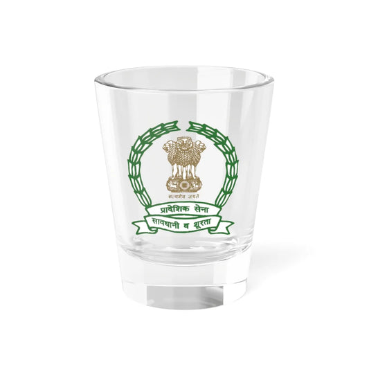 Territorial Army Crest (India) (Coat of Arms) Shot Glass 1.5oz 1.5oz - Go Mug Yourself