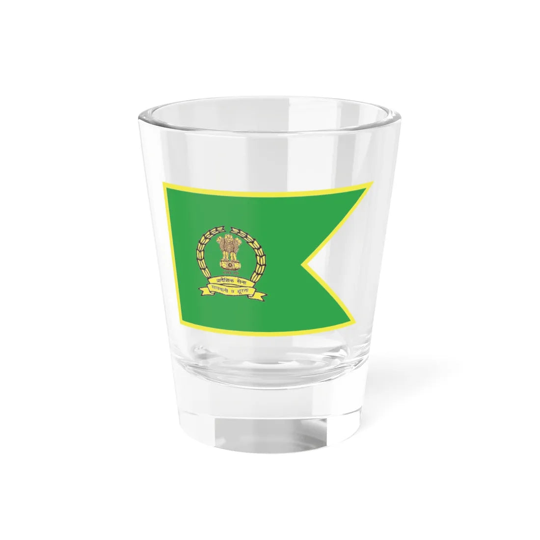 Territorial Army Flag (India) Shot Glass 1.5oz 1.5oz - Go Mug Yourself