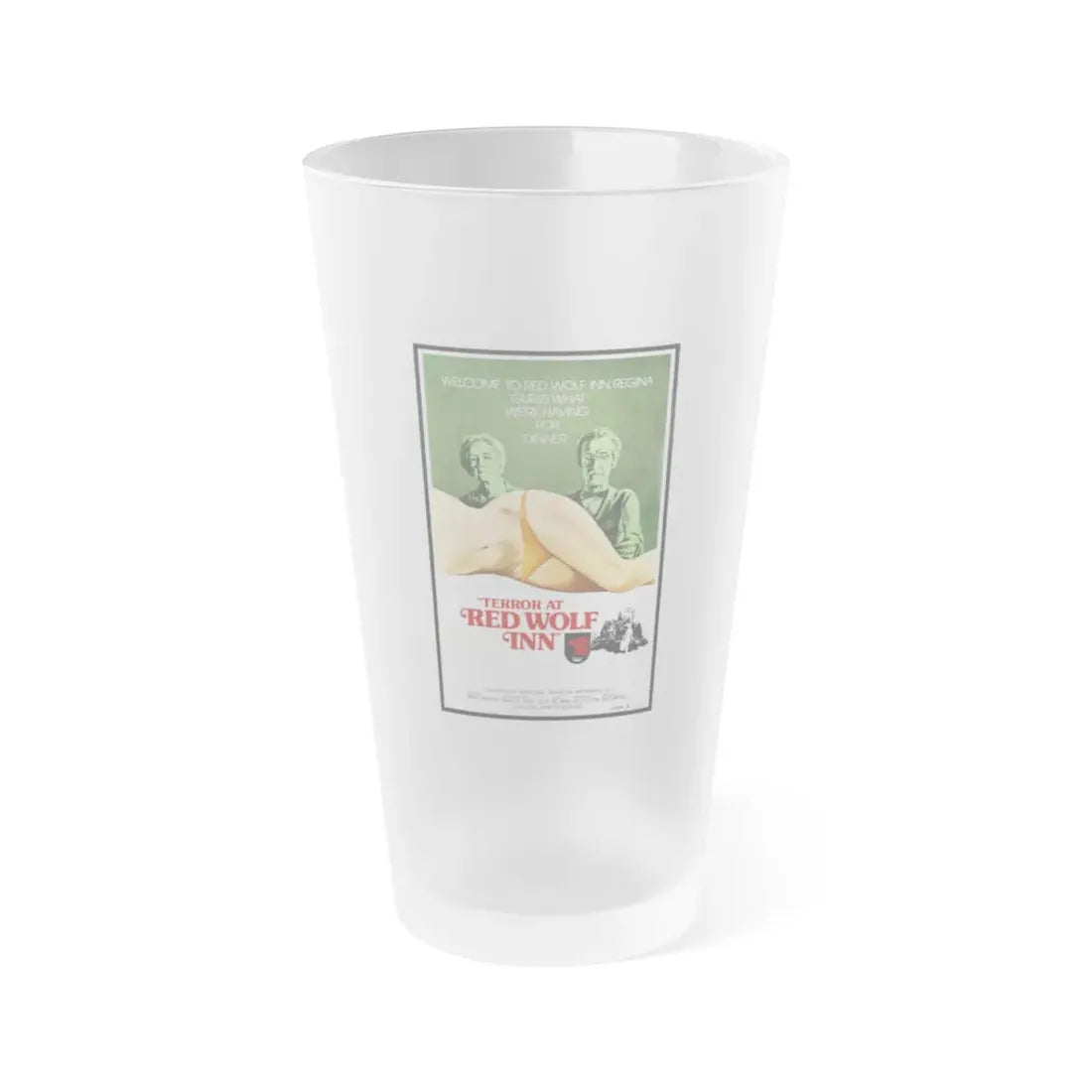 TERROR AT RED WOLF INN 1972 Movie Poster - Frosted Pint Glass 16oz Default Title - Go Mug Yourself