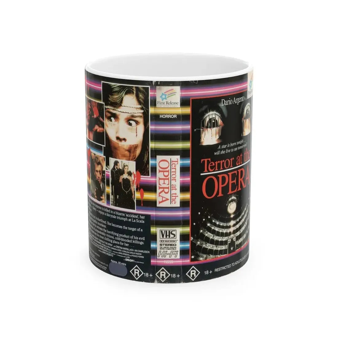 TERROR AT THE OPERA (VHS COVER) - White Coffee Mug 11oz - Go Mug Yourself