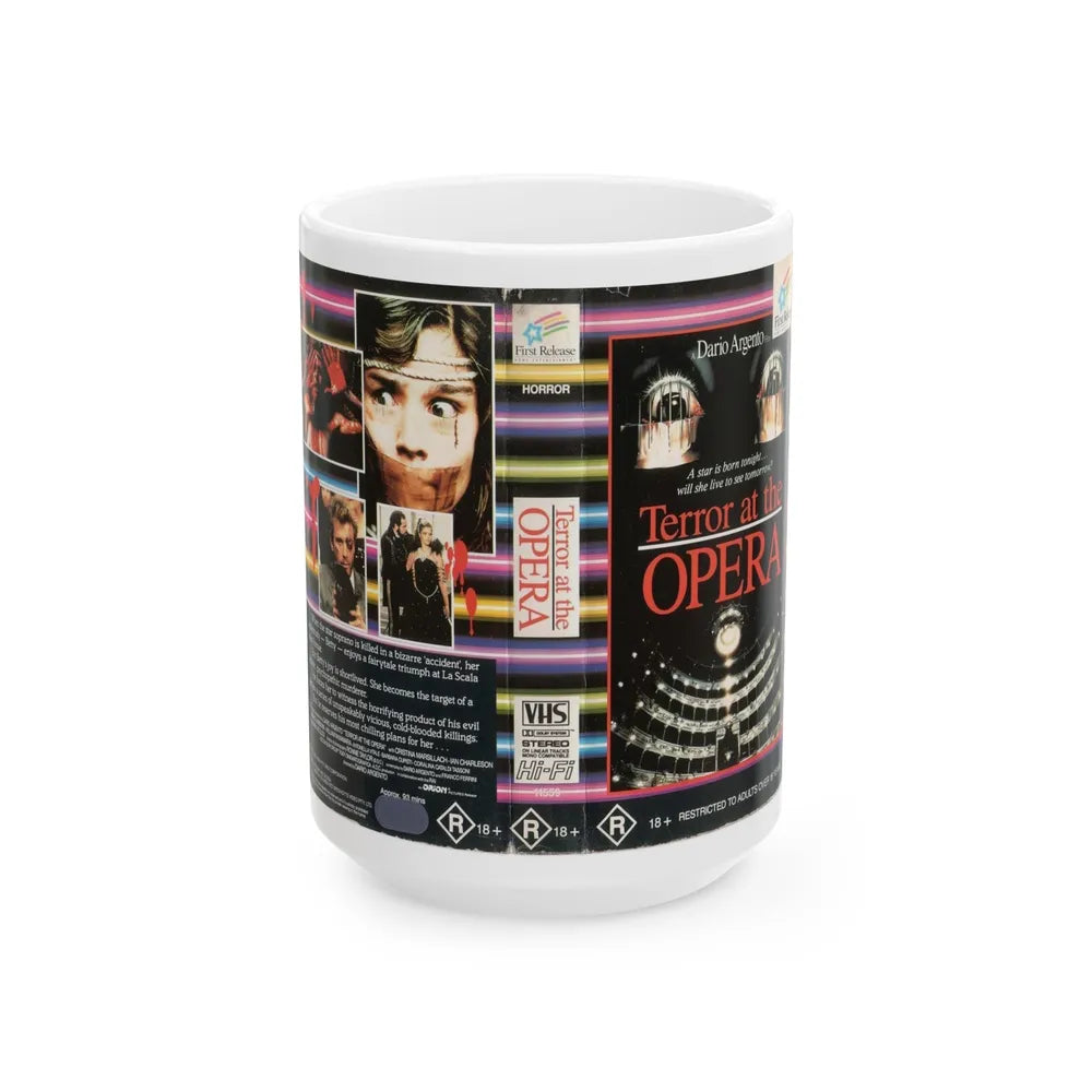 TERROR AT THE OPERA (VHS COVER) - White Coffee Mug-15oz-Go Mug Yourself