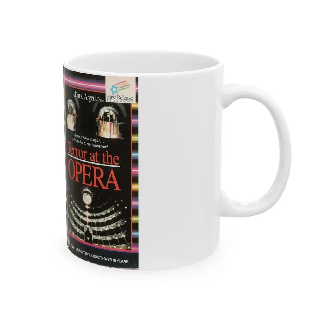 TERROR AT THE OPERA (VHS COVER) - White Coffee Mug - Go Mug Yourself